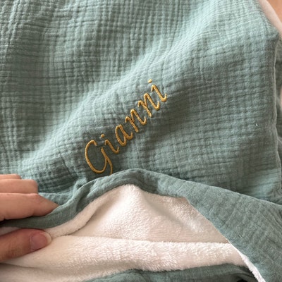 Couverture Personnalisée Bébé Avec Prénom - Doudou Bébé Fille Ou Garçon Cadeau Naissance