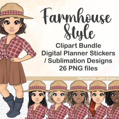 Glam Girl Clipart Printable Decal Girl Diecut Custom - Etsy