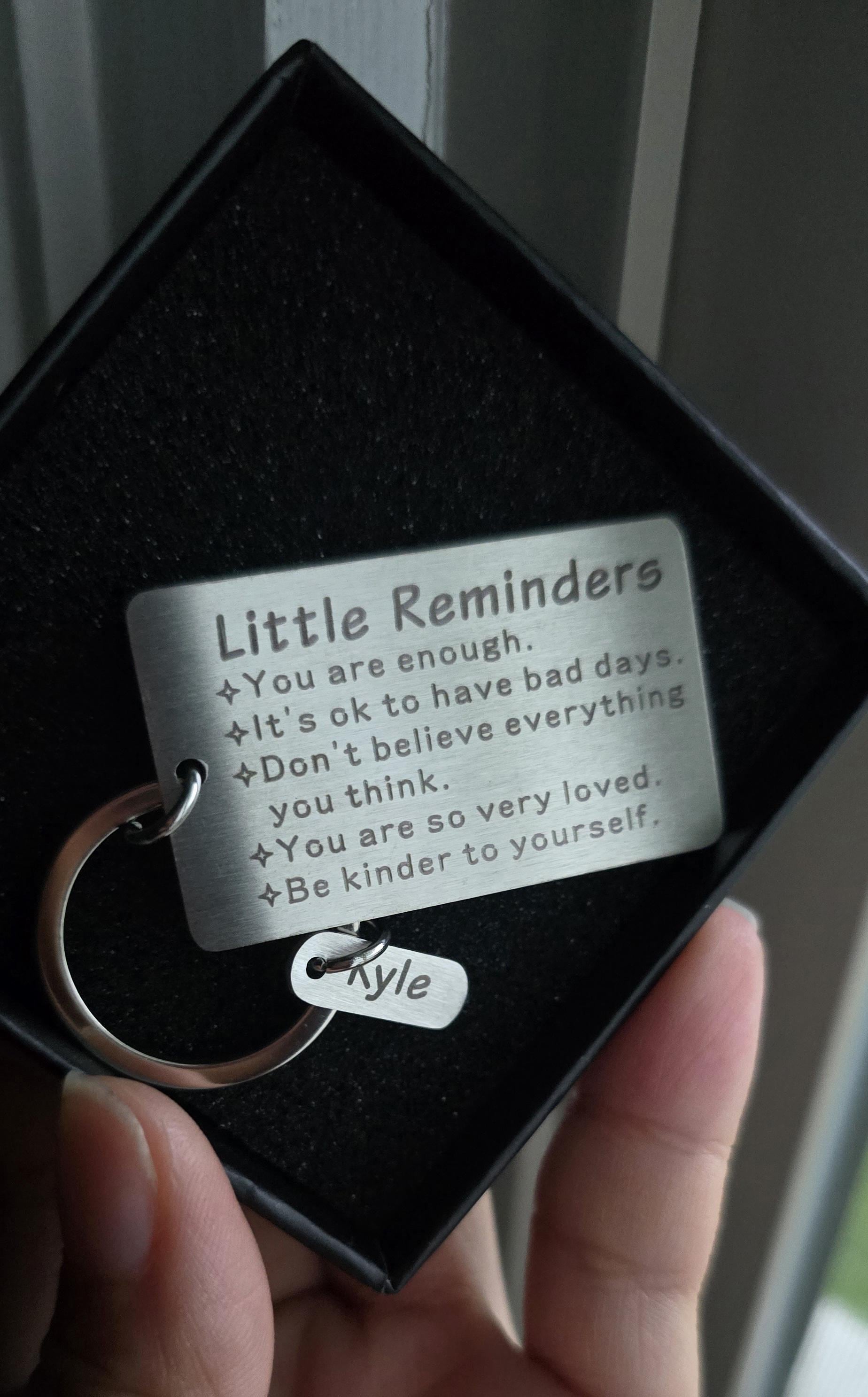 Little Reminders Keychain, Mental Health Gift, You are enough, Inspirational Gift for Daughter Son, Reminder Gift For Friend, Self Love Gift