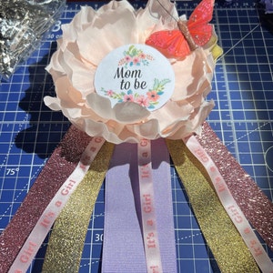 Diy baby sales shower corsage