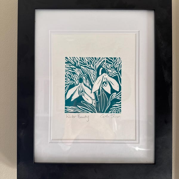 Autumn Tree Linocut Print, Tree Linocut Print, Fall Leaf Print ...