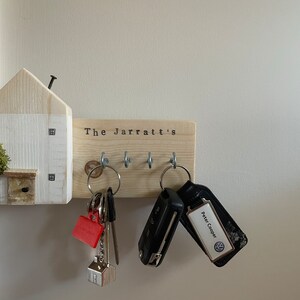 Rustic Wood Key Holder for Wall Personalized Gifts Have This Item  Personalised / in a Colour of Your Choice 