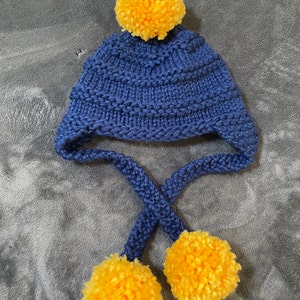 KOOTENAY KNITTING Colorful Wool Knit Earflap Chullo Hat Peruvian  main image 4