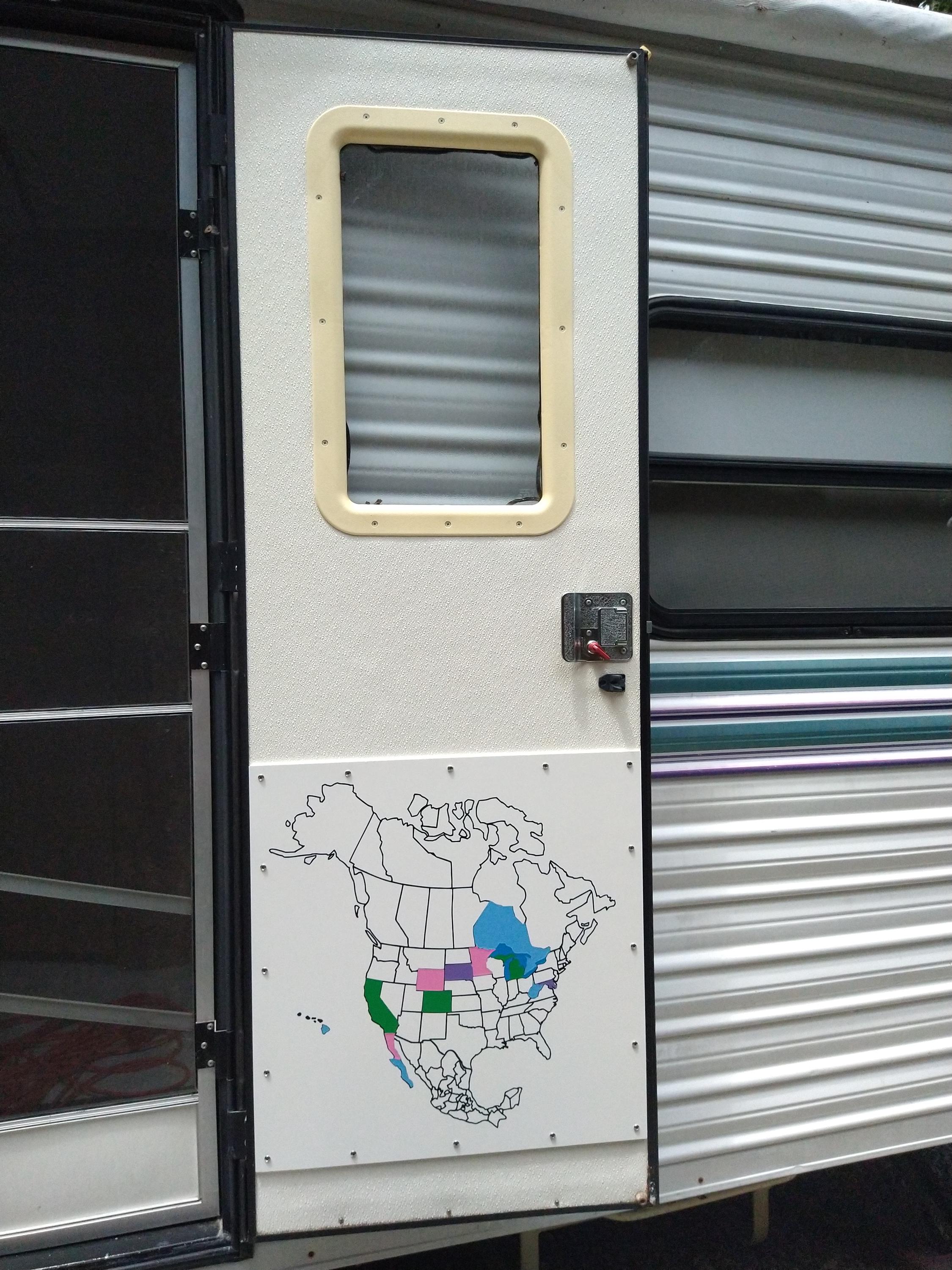 North America Decal Adventure Tracker - US Decal, Canada Decal, Mexico Decal, Camper Decal, Adventure Tracker, North America Map, Camping