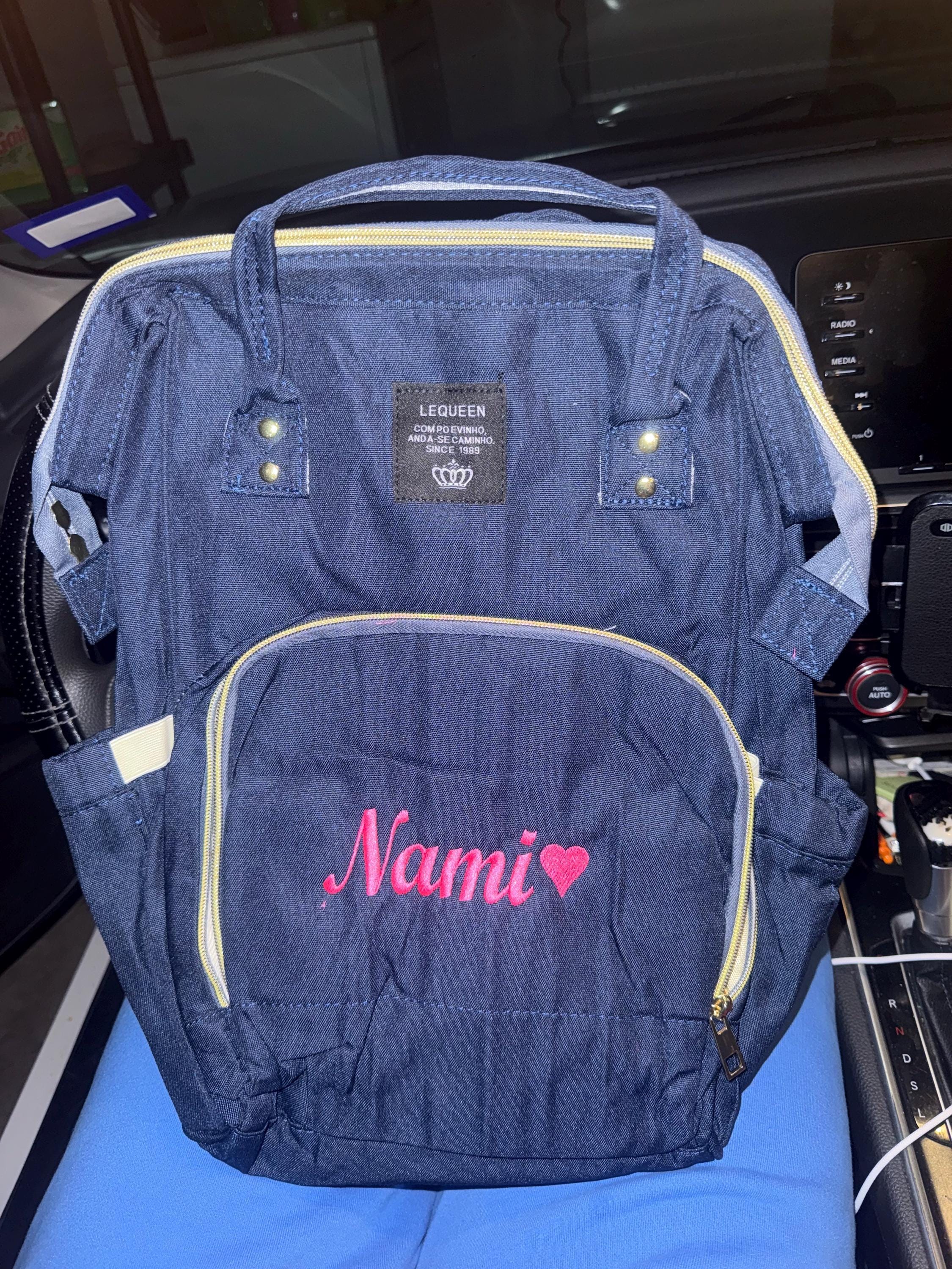 Monogrammed Diaper Bag Backpack | Multi Functional Diaper Bag Backpack | Personalized Diaper Bag | Custom Name Diaper Bag | Baby Shower Gift