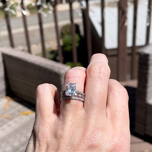 ダイヤブライド コングラ 4枚セット 4 Ctw Wedding Ring Set. Anniversary Rings. Eternity Band