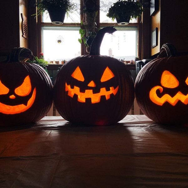 20 Printable Jack-o-lantern Pumpkin Carving Patterns for Halloween - Etsy
