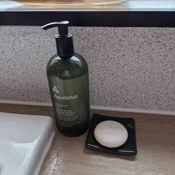 Sky Blue Glass Art Curve, Mimimalist Abstract Mantlepiece Ornament ...