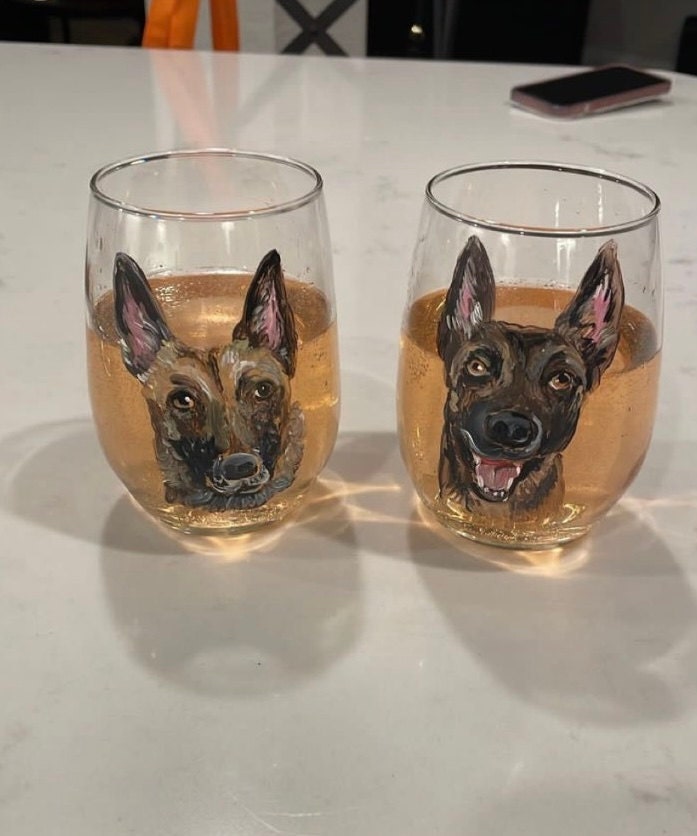 Custom Hand Painted Pet Glass