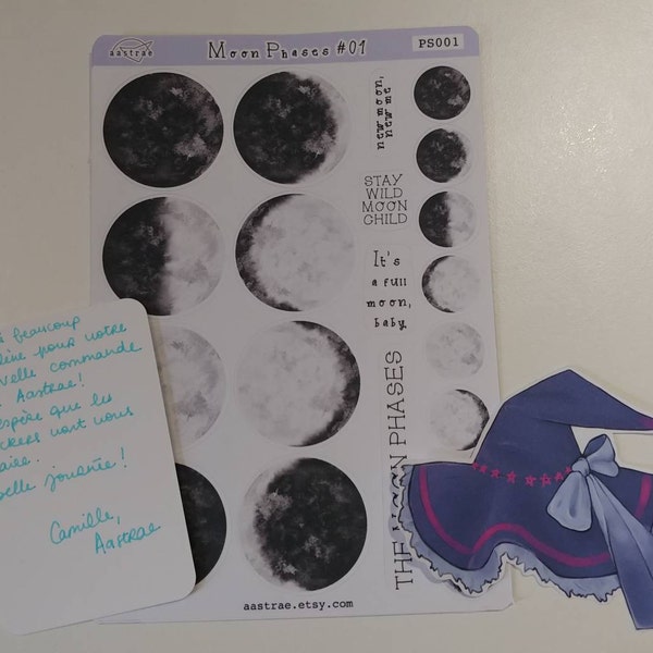 Moon Phases Planner Sticker Witch Stickers for Bullet Journal, Witchy ...