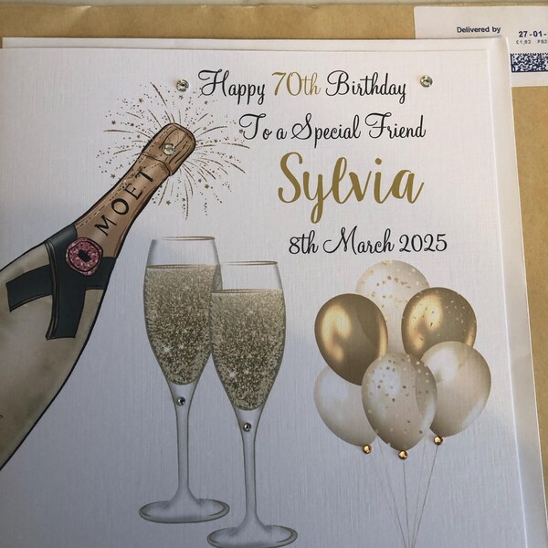Carte D'anniversaire Pour Sœur - Special Sister - Champagne Et
