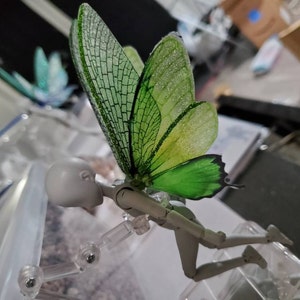 OOAK Handmade Iridescent 2 Inch Glue-on Fantasy Cicada Fairy Wings for ...