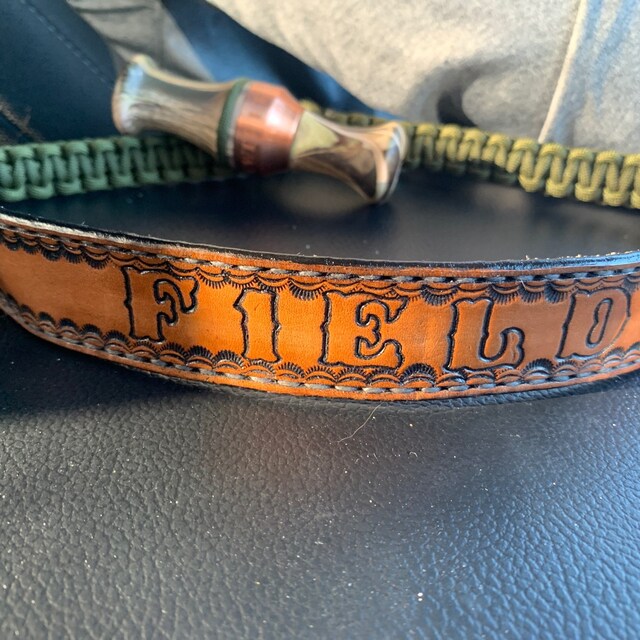 Custom Leather Duck Call Lanyards and by TupeloSwampLanyards