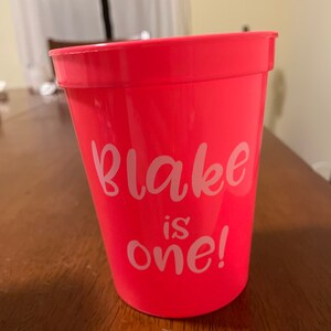 Design Your Own Personalized Stadium Plastic Cups 30th Birthday Cup, Baby  Shower Cup, 1st Birthday Cup, Corporate Logo 
