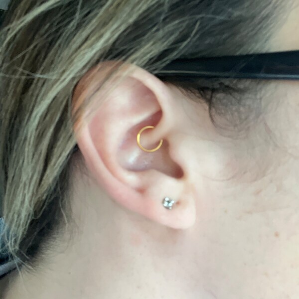 Hoop Nose Jewelry Gold Hinged Segment Nose Ring Clicker - 20G To - Foto 4