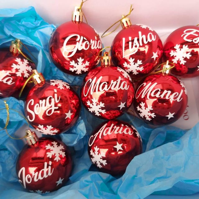 Boule De Noel Personnalisée Famille - Boule De Noel Avec Prénom, Déco