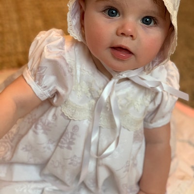 Lexi Gown Lace Christening Lace Baptism Dressbaby Blessing - Etsy