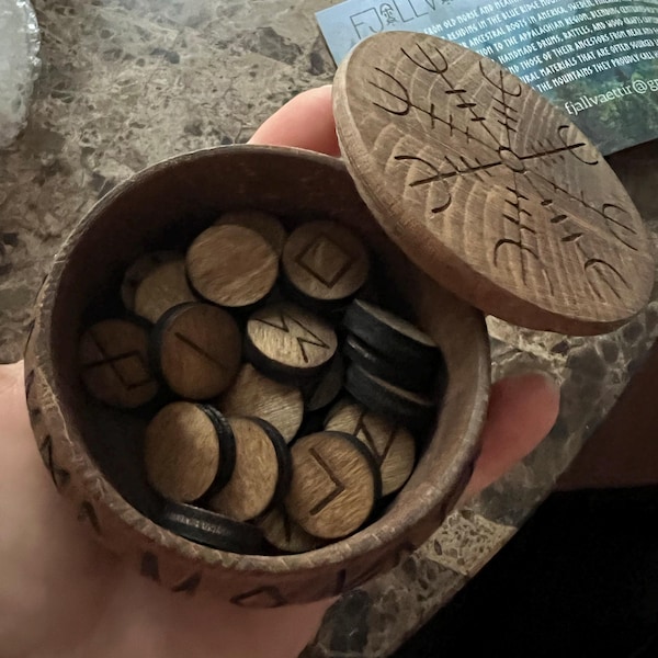 Runecaller Norse Rune Wand Volva Staff Distaff Asatru Altar Divination ...