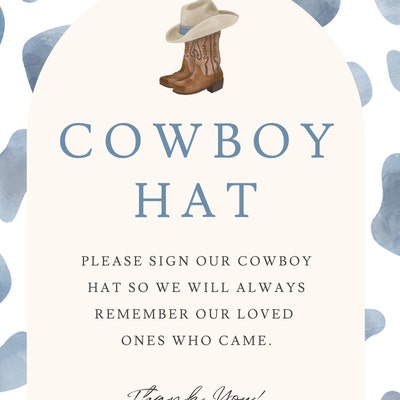 Diaper Raffle Sign Cowboy Baby Shower Activity Fun Baby Shower Game ...