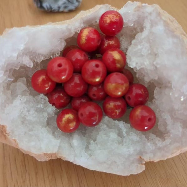 Perles D'Agate Givrée Naturelle 6 Mm - Lot De 18 Perles Rondes Avec Trou - Pierre Semi-Précieuse Pour Création De Bijoux DIY - 11