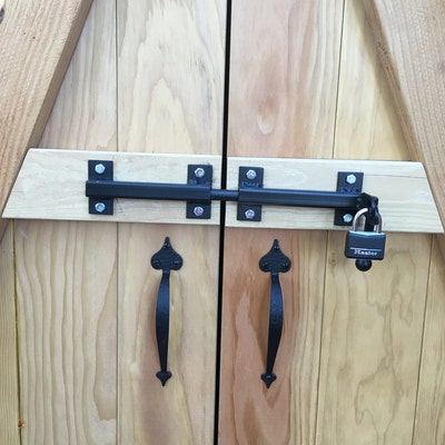 Industrial Handcrafted Double Barn Door Latch for Craft Supplies Rustic ...