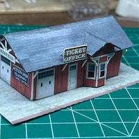 Pre-cut Cardstock Paper Model Buildings for N Scale Railway or Z Scale ...