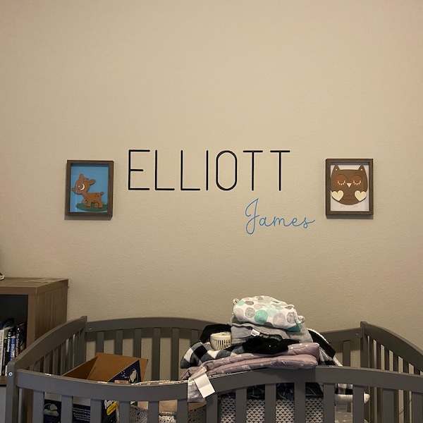 Personalized Wall Decal Boy Name Wall Decal Nursery Wall Decal ...