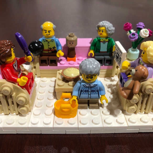 Golden Girls Lego Bricks Set includes ALL Characters Props and Living Room Furniture Etsy