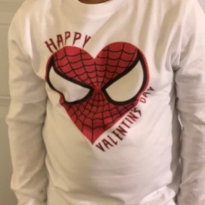 spiderman valentines shirt
