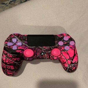 Sony Playstation 4 PS4 Dualshock 4 Custom Pink Muddy Girl Camo