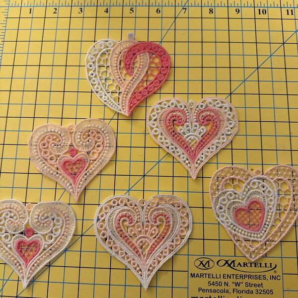 FSL Fancy Hearts Free Standing Lace Machine Embroidery Designs Instant ...