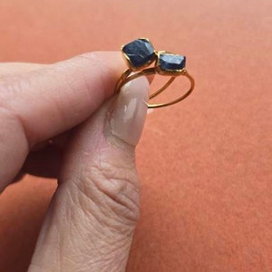 Customer photo from Flo, Raw Sapphire Ring in Yellow Gold