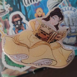 NEW - None Swap - Cute Black Girl W’ Glittery Burn Book  - Phone Grip