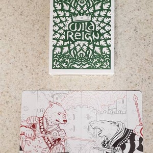 WILD REIGN Playing Cards: Evergreen and Crimson Decks