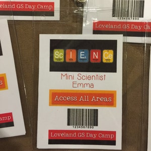 Science Badges. Personalized science party badges. Printable | Etsy