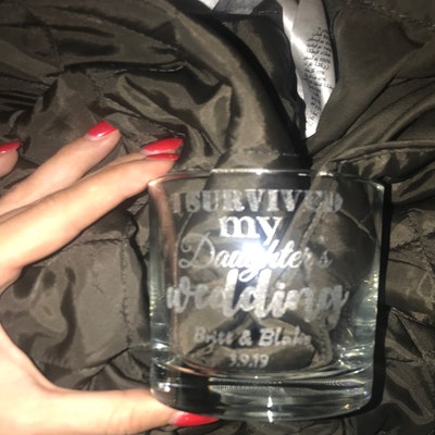 I Survived My Daughter's Wedding Whiskey Glass, Gift for Parent, Gift ...