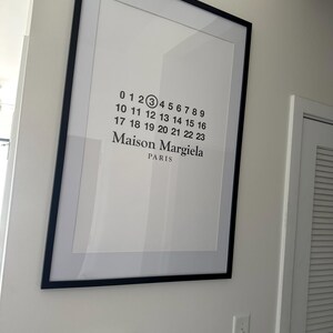 PHYSICAL PRINT DELIVERED Margiela Luxury Fashion Poster Designer