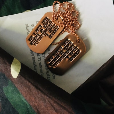 Real Debossed Military Dog Tags Dogtags Custom Personalized Made In USA