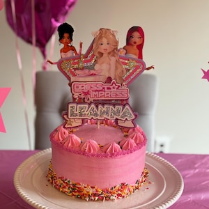 Dress to Impress Pink Fashion Gamer Shaker Birthday Cake Topper - Etsy
