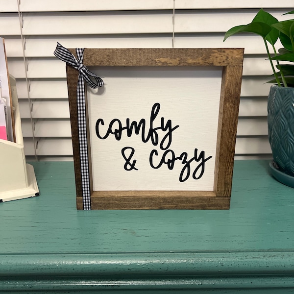 Comfy & Cozy Farmhouse Winter Decor Christmas Sign - Etsy