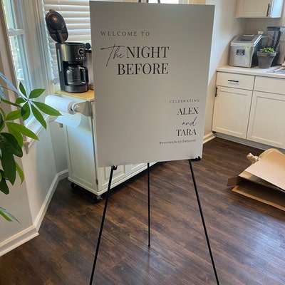 Welcome to the Night Before Sign Wedding Rehearsal Welcome Sign the