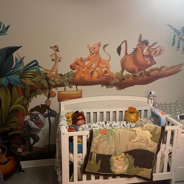 The Lion King Wall Sticker for Kids Room Simba Wall Decals Nursery ...