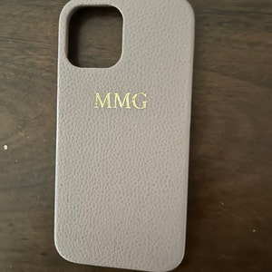 The Monogrammed Leather Phone Case - iPhone 13, 14 – Clayton & Crume