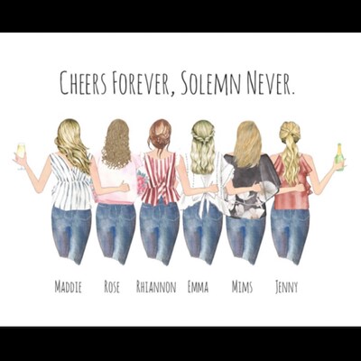4 Personalized Best Friend Print, Best Friend Gift, Birthday Gift ...