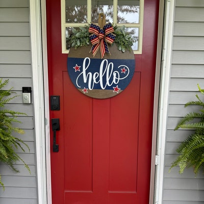 Front Door Decor Funny Door Sign Welcome Just Kidding Please Go Home ...