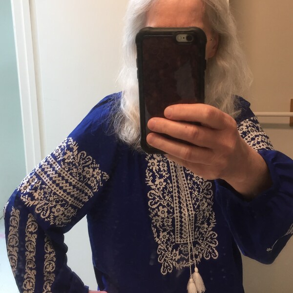 Ukrainian Vyshyvanka Embroidered Linen Dress for Women