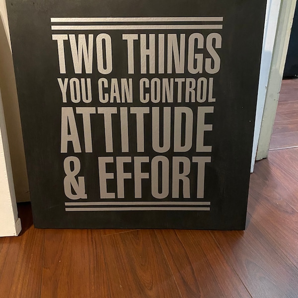 Attitude & Effort Wall Decal: Motivational Gym Decor - 0385 - Etsy