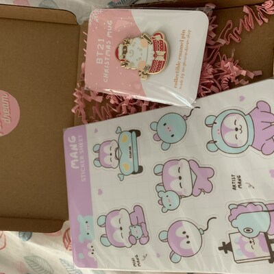 Feuille D'autocollants Mang BT21 / Feuille D'autocollants Coréens Kpop BTS / Sticker Kawaii
