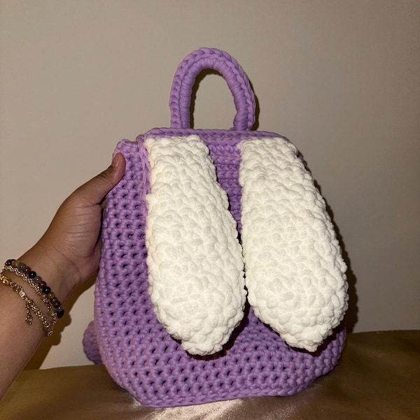 Crochet Rabbit Backpack PATTERN, PDF Written Pattern, Rabitt Back Pack ...