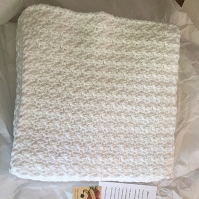 Dishcloth Set Crisp White Cotton Crochet 3 Pack Extra Large - Etsy